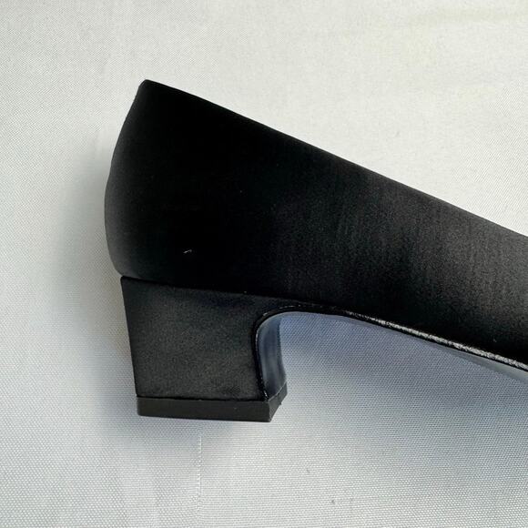 Easy Street Alive 5 Eloise Heels Women's Size 6.5 Black Satin - Picture 7 of 12